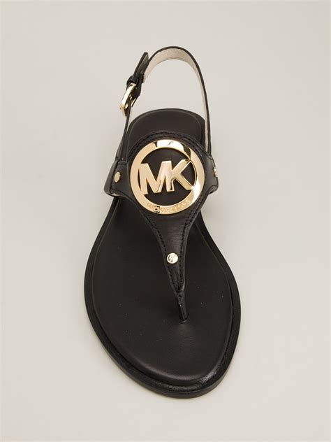 michael kors flat sandals black|Michael Kors black heels sandals.